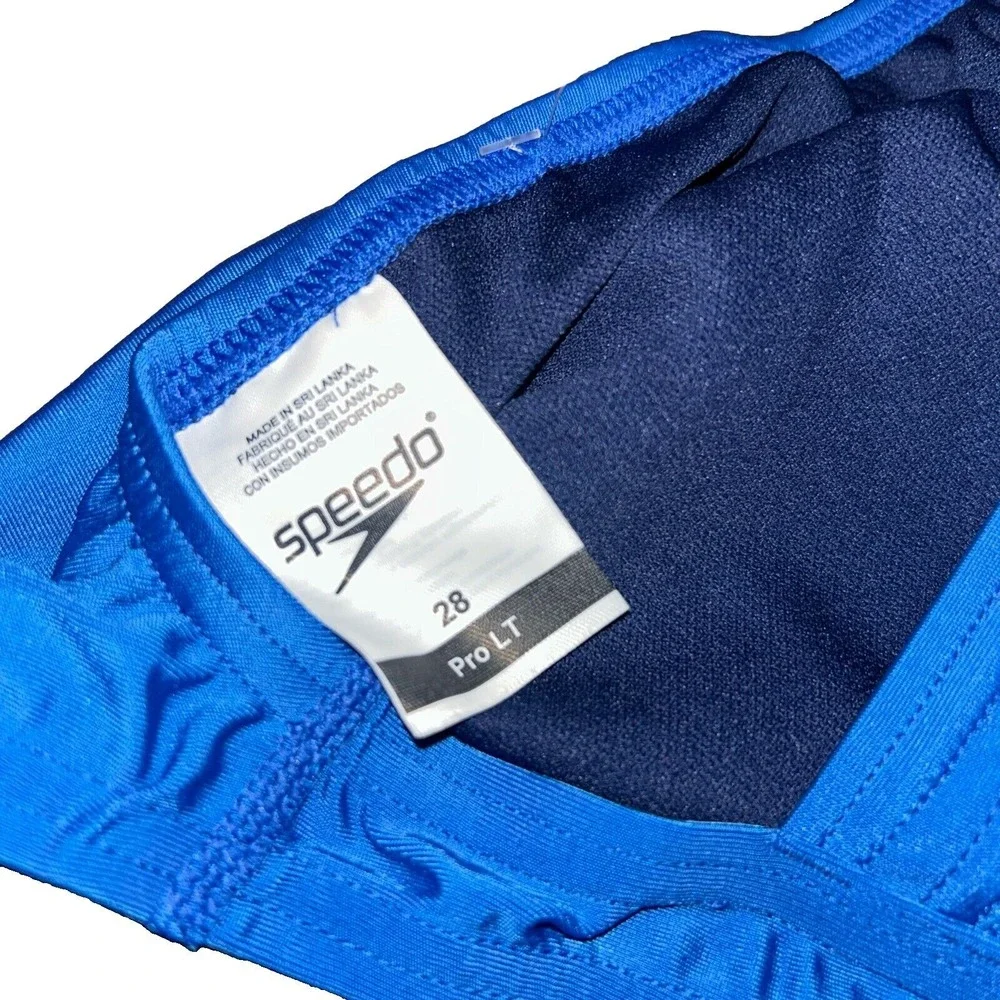 Size 28 Speedo Women's Swimsuit One Piece Prolt Super Pro Solid Adult, Blue - Picture 5 of 7